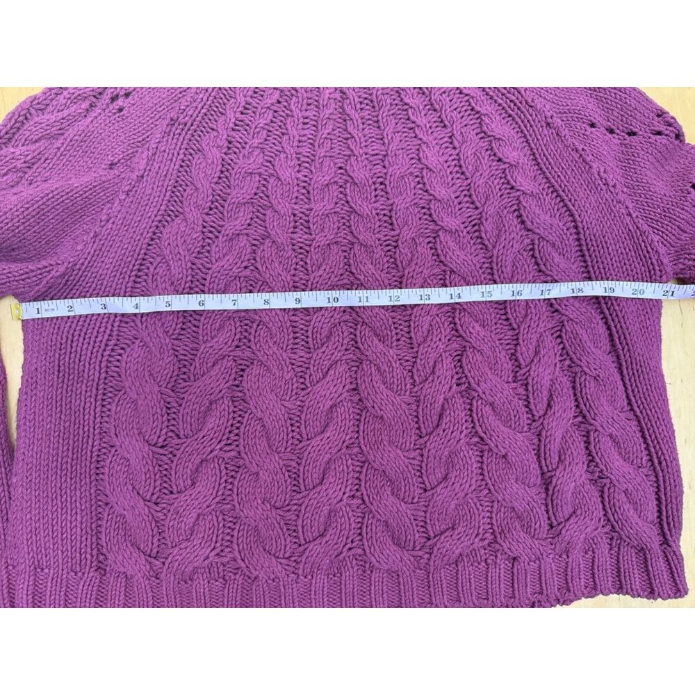 Free People  Cropped Cable Knit Sweater M - Picture 5 of 9